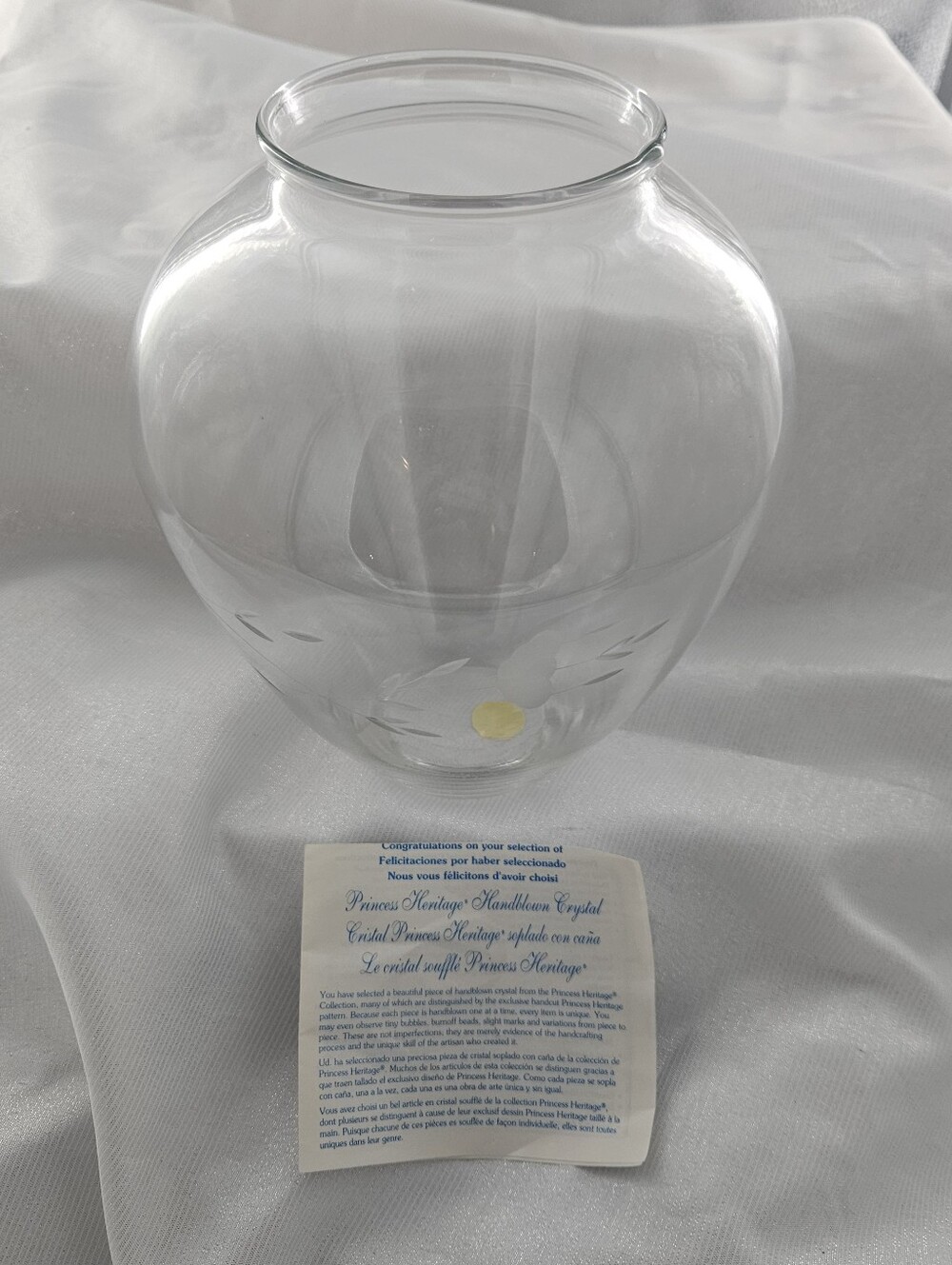 Princess House Heritage handblown crystal vase